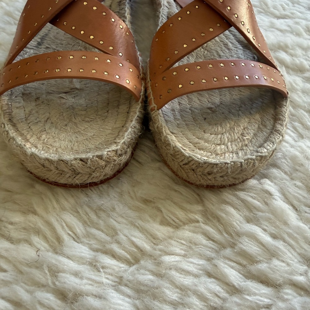 Isabel Marant Tan Espadrilles with Gold Studs - Picture 2 of 6
